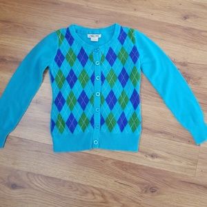 Argyle button down sweater